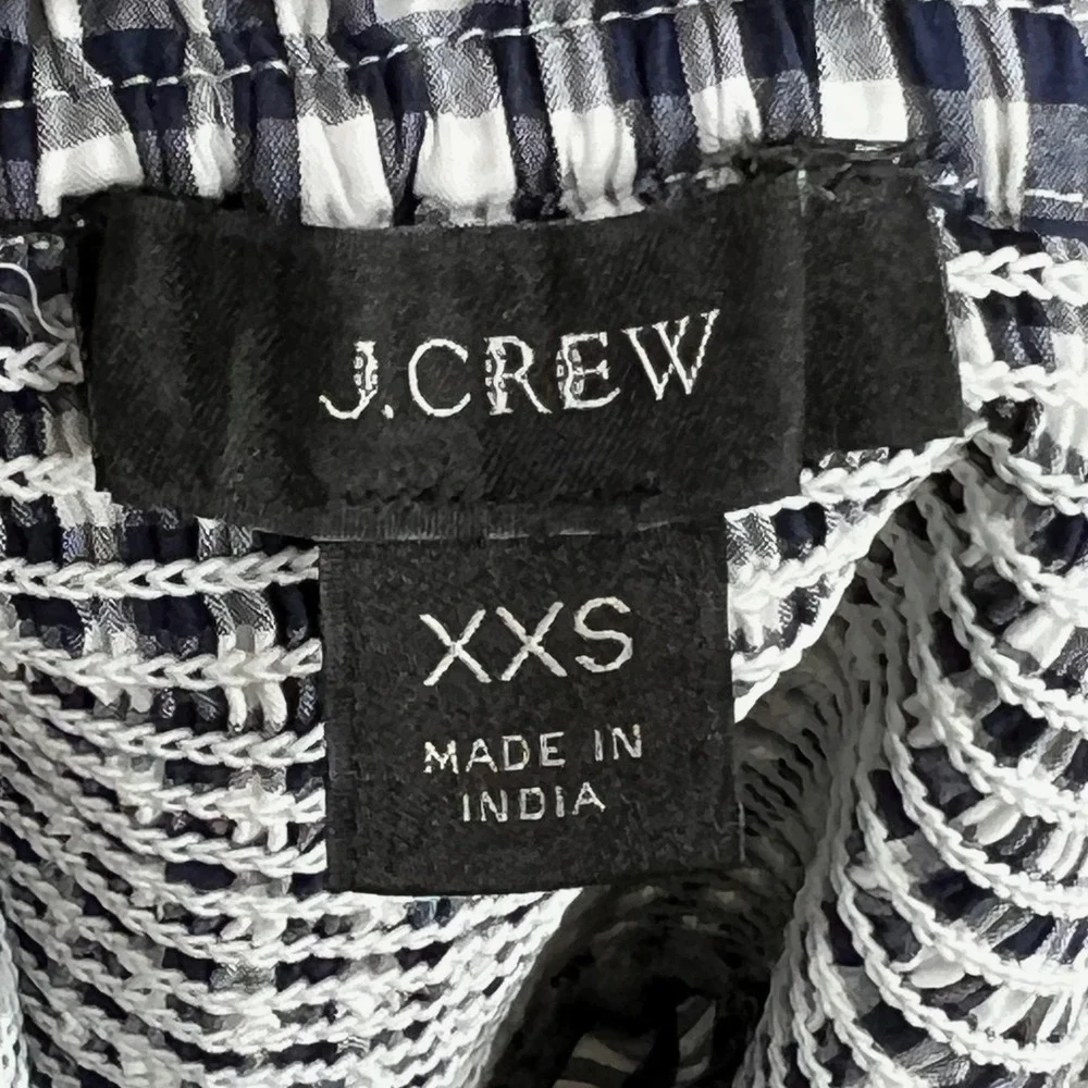 J.‎ CREW Smocked Cotton Poplin Dress in Gingham XXS